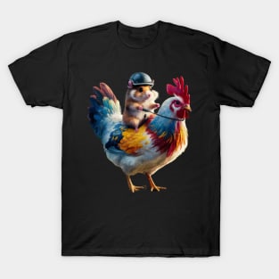 Hamster Riding a Chicken T-Shirt